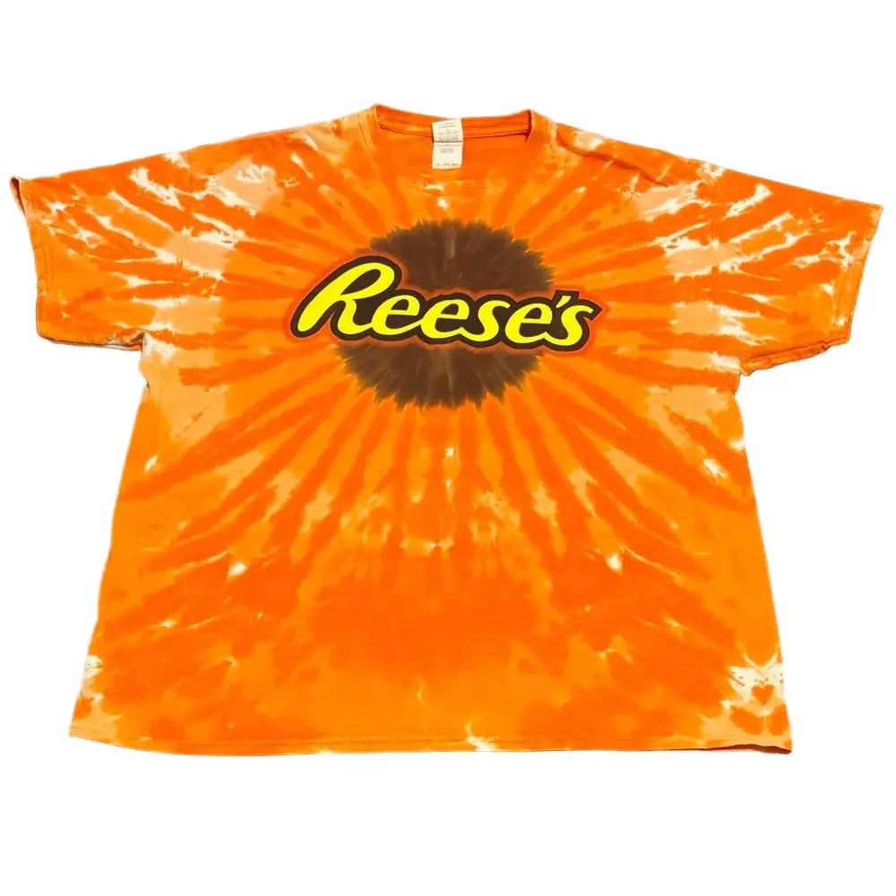 Reeses Tie Dye Graphic Tee Orange 2XL - Picture 2 of 9